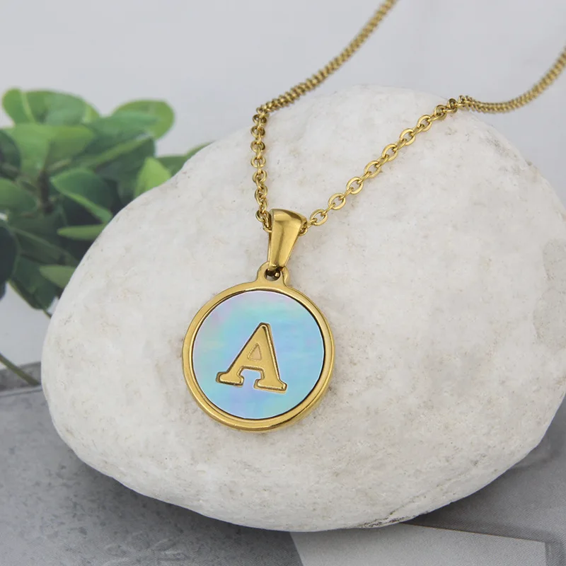 Alphabet 26 Letters Pendant Necklace Women Girls Alphabet Titanium Steel Chain Necklace Choker Shell Jewelry Simple Design
Alphabet 26 Letters Pendant Necklace Women Girls Alphabet Titanium Steel Chain Necklace Choker Shell Jewelry Simple Design