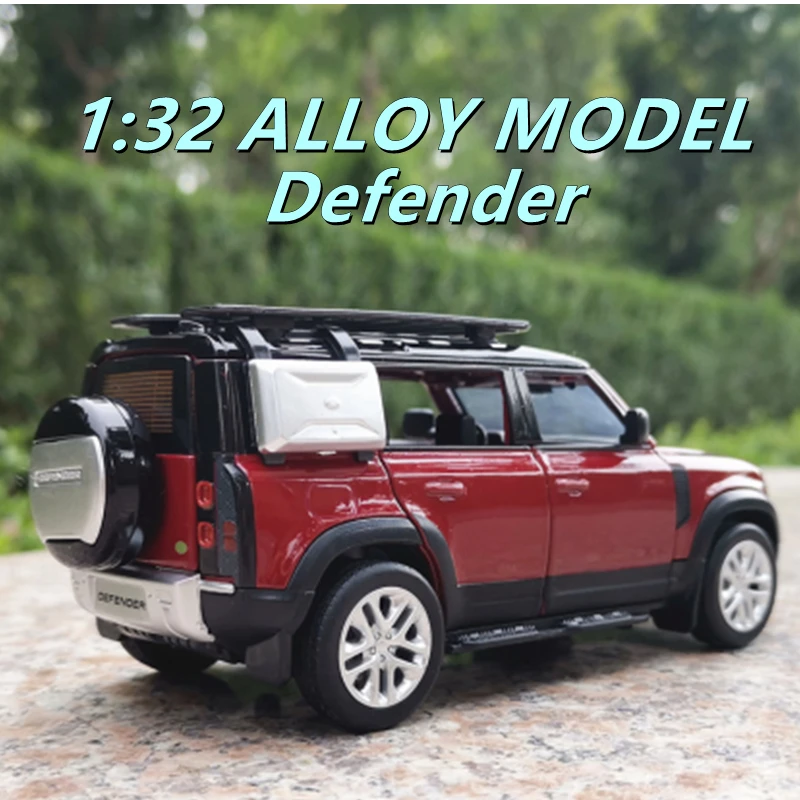 

1:32 Land Rover Defender SUV Alloy Car Model Diecasts & Toy Vehicles Metal Car Model Simulation Sound Light Collection Gift