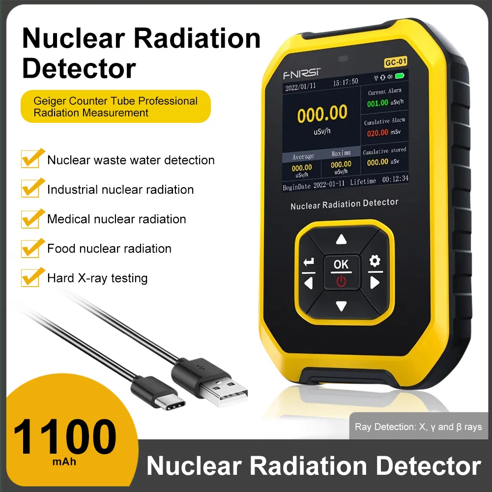 Professional Geiger counter Nuclear Radiation Detector Personal Dosimeter X-ray γ-ray β-ray Radioactivity Tester Marble Detector
Professional Geiger counter Nuclear Radiation Detector Personal Dosimeter X-ray γ-ray β-ray Radioactivity Tester Marble Detector
