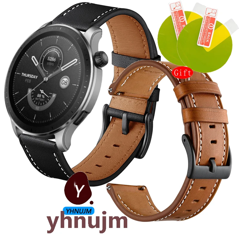Кожаный ремешок для смарт-часов Huami Amazfit GTR 4, сменный Браслет Для Xiaomi Amazfit GTR4 с защитной пленкой для экрана
Кожаный ремешок для смарт-часов Huami Amazfit GTR 4, сменный Браслет Для Xiaomi Amazfit GTR4 с защитной пленкой для экрана