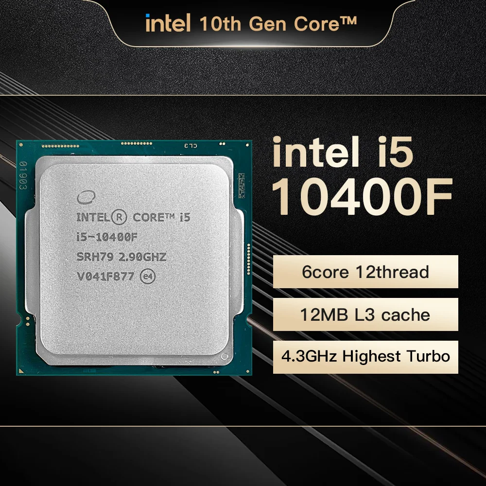 

Intel Core i5 10th Generation 10400F 6 Cores 12 Threads L3=12MB Computer Processor Process 4.3Ghz 60W 128G LGA 1200 New CPU