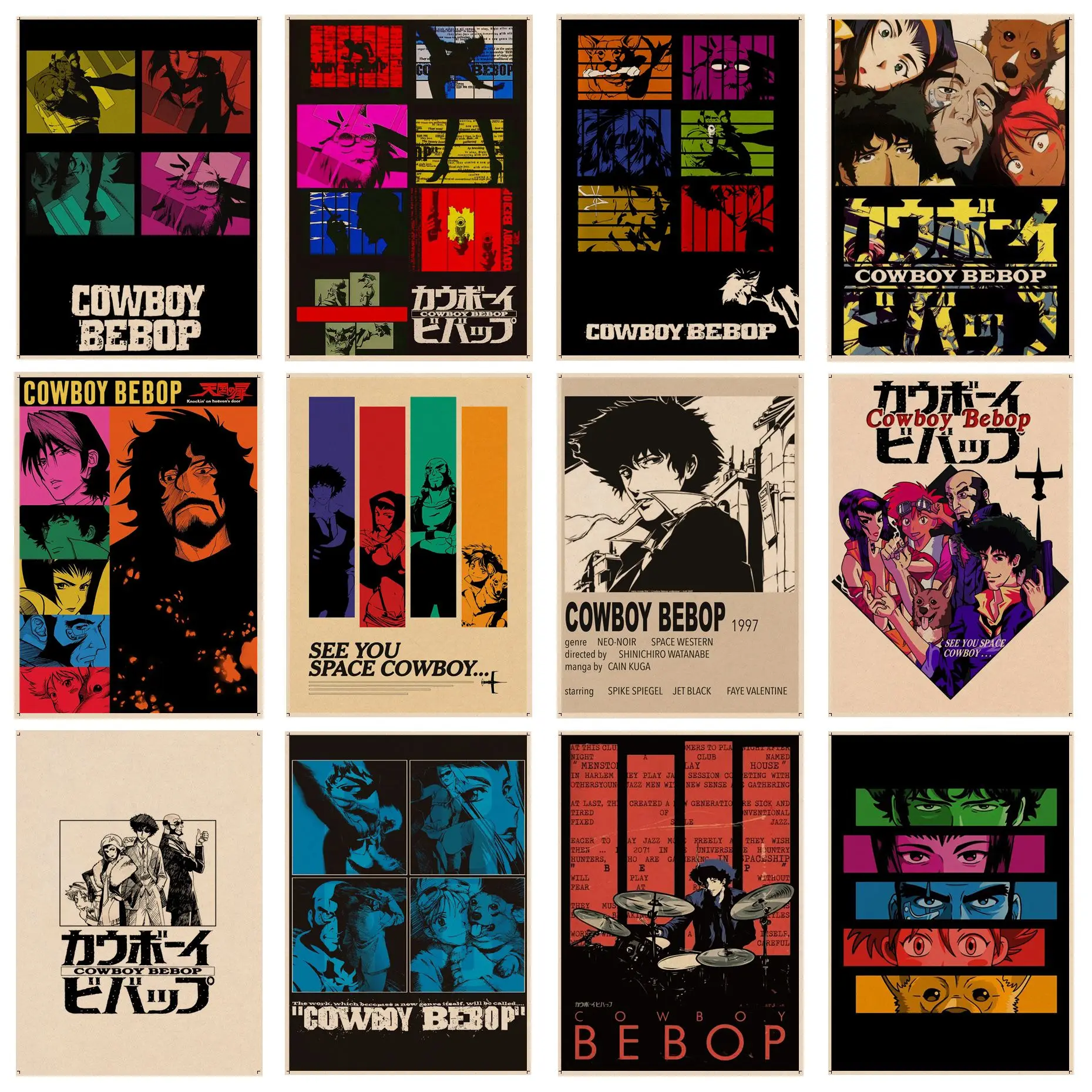 Cowboy Bebop Retro Kraft Paper Poster Vintage Room Home Bar Cafe Decor Stickers Wall Painting 
Cowboy Bebop Retro Kraft Paper Poster Vintage Room Home Bar Cafe Decor Stickers Wall Painting