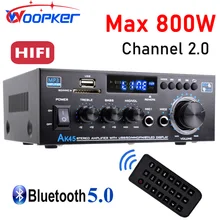 Woopker AK45 HiFi Digital Amplifier Max Power 90Wx2 Channel 2.0 Bluetooth Surround Sound AMP Speaker for Home Car