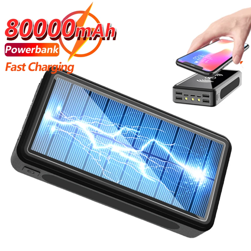 Wireless 80000mAh QI Solar Fast Charger Power Bank Outdoor Portable Power Bank External Battery for Xiaomi Mi Samsung IPhone
Wireless 80000mAh QI Solar Fast Charger Power Bank Outdoor Portable Power Bank External Battery for Xiaomi Mi Samsung IPhone