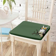 Owl Bird Animals Branches Print Chair Cushion Square Mat Soft Durable Living Room Bedroom Rv Pads Office Chairs Pad Home Decor