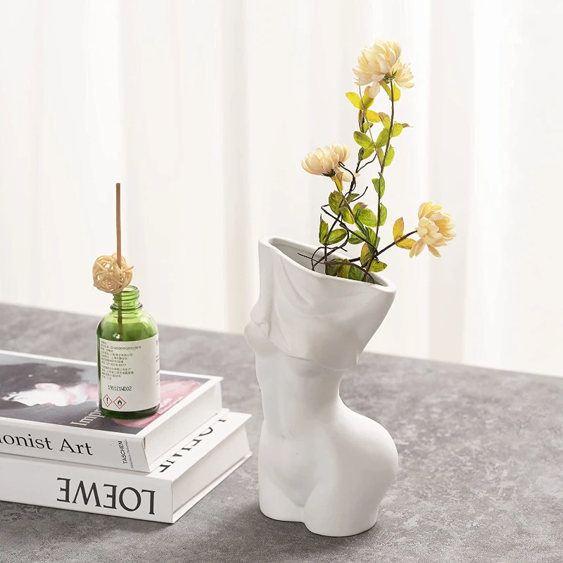 Human Body Flower Vase White Ceramic Dry Vase Female Form Body Art Shap Pot Boho Home Decoration Desktop Ornaments Photo Props
Human Body Flower Vase White Ceramic Dry Vase Female Form Body Art Shap Pot Boho Home Decoration Desktop Ornaments Photo Props