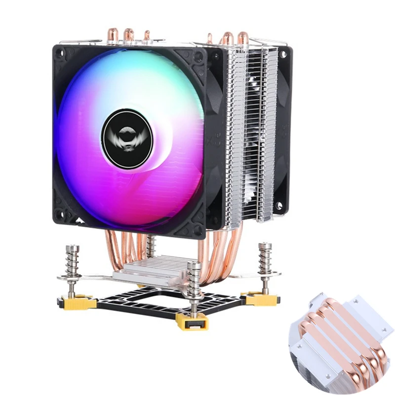 

Cpu Cooler 4 Heat Pipes Tower Processor Cooler 4Pin For Intel 1151 1150 1155 1156 1200 1700 1366 1356 Air Cooler Cpu Cooling Fan