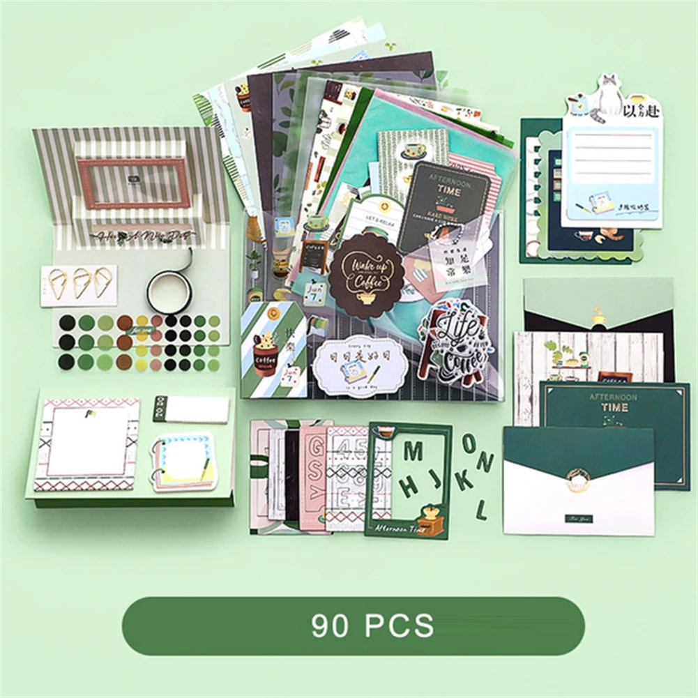 90PCS Scrapbooking Material Set Stationery Diary Sticker Tape DIY Decoration Aesthetic Tape Planner School Supplies
90PCS Scrapbooking Material Set Stationery Diary Sticker Tape DIY Decoration Aesthetic Tape Planner School Supplies