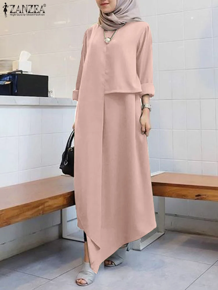 Loose Turkey Islamic Clothing Solid Matching Sets 2022 ZANZEA Muslim 2PCS Sets Women Irregular Hem Blouse Long Pant Sets Party
Loose Turkey Islamic Clothing Solid Matching Sets 2022 ZANZEA Muslim 2PCS Sets Women Irregular Hem Blouse Long Pant Sets Party