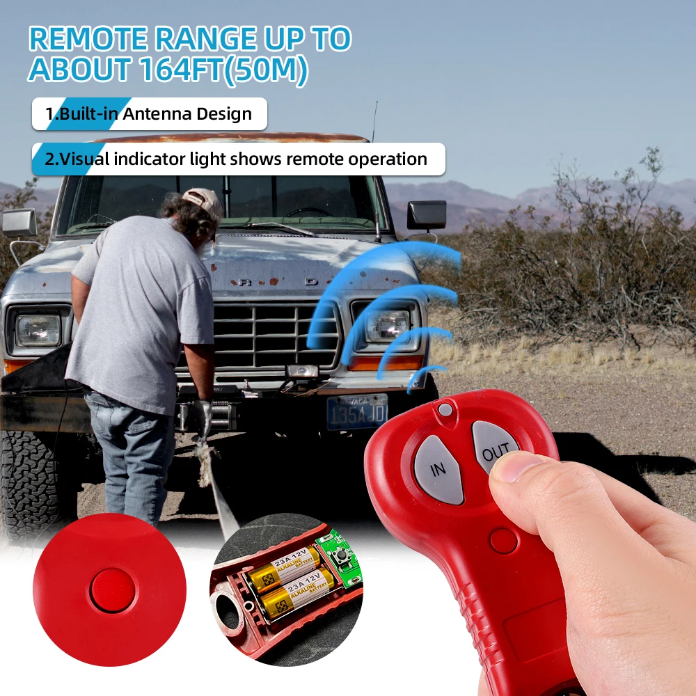 12V 24V Car Hand Held Digital Wireless Winches Dual Remote Control Recovery Kit 2.4G 164FT With Manual Transmitter For Car JEEP
12V 24V Car Hand Held Digital Wireless Winches Dual Remote Control Recovery Kit 2.4G 164FT With Manual Transmitter For Car JEEP