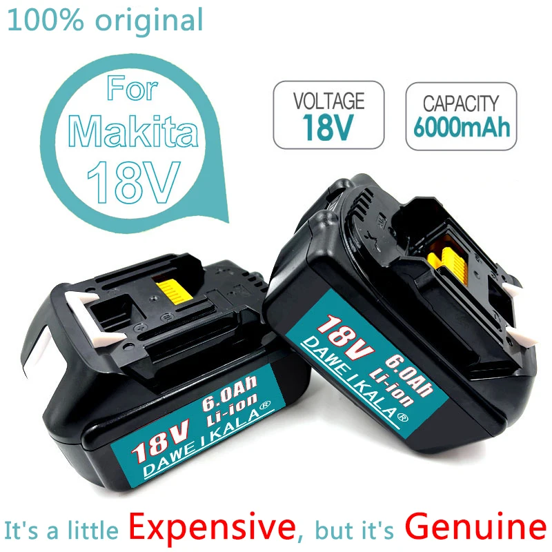 100% original Makita 18V 6.0Ah rechargeable power tool battery with LED lithium ion replacement LXT BL1860B BL1860 BL1850
100% original Makita 18V 6.0Ah rechargeable power tool battery with LED lithium ion replacement LXT BL1860B BL1860 BL1850