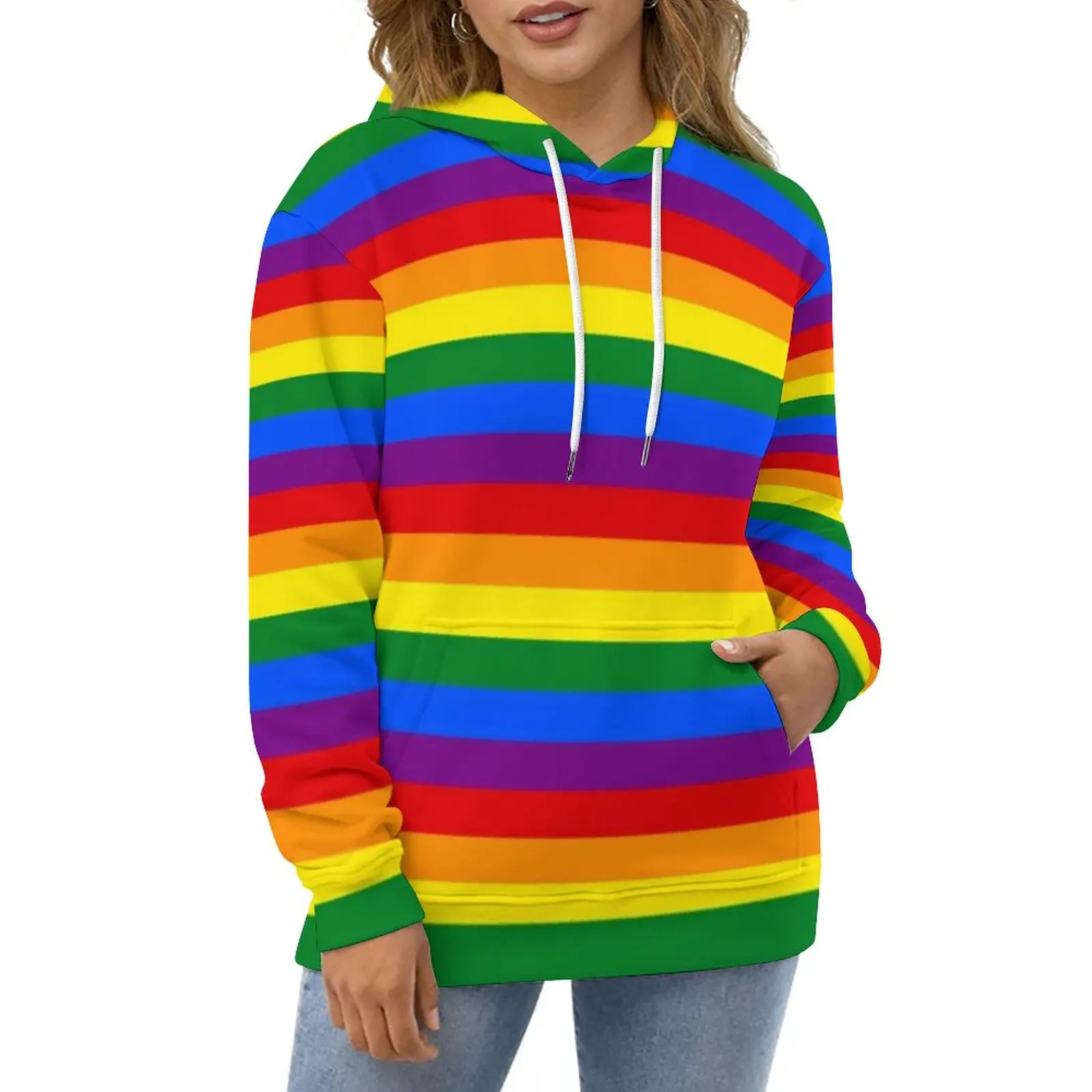 Rainbow Stripe Hoodies Female Pride Flag Print Street Style Casual Hoodie Spring Long Sleeve Kawaii Graphic Sweatshirts 5XL 6XL
Rainbow Stripe Hoodies Female Pride Flag Print Street Style Casual Hoodie Spring Long Sleeve Kawaii Graphic Sweatshirts 5XL 6XL