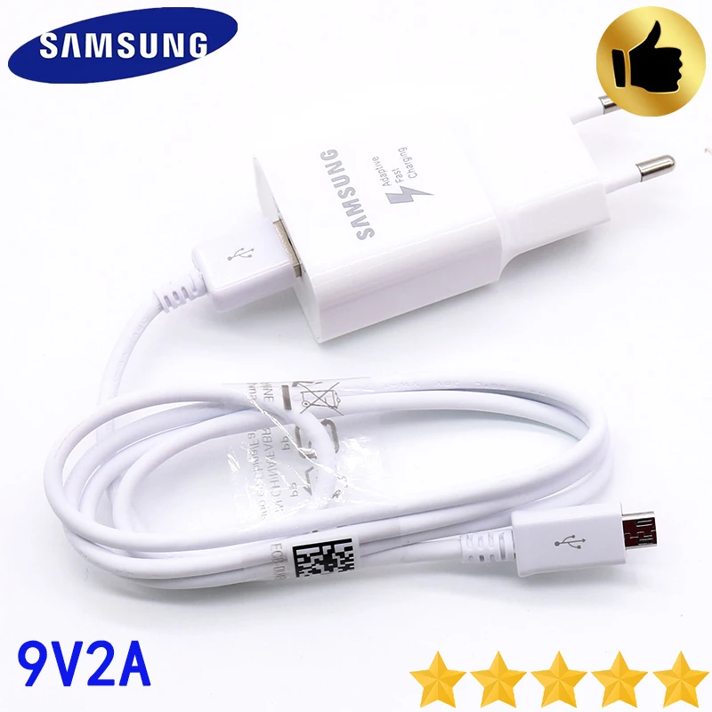 For Samsung Fast Charger EU 9V2A Wall Adapter Charge Micro USB Cable For Samsung Galaxy S6 S7 Edge J7 J5 J3 Note4 5 A3A5 A7 2016 
For Samsung Fast Charger EU 9V2A Wall Adapter Charge Micro USB Cable For Samsung Galaxy S6 S7 Edge J7 J5 J3 Note4 5 A3A5 A7 2016