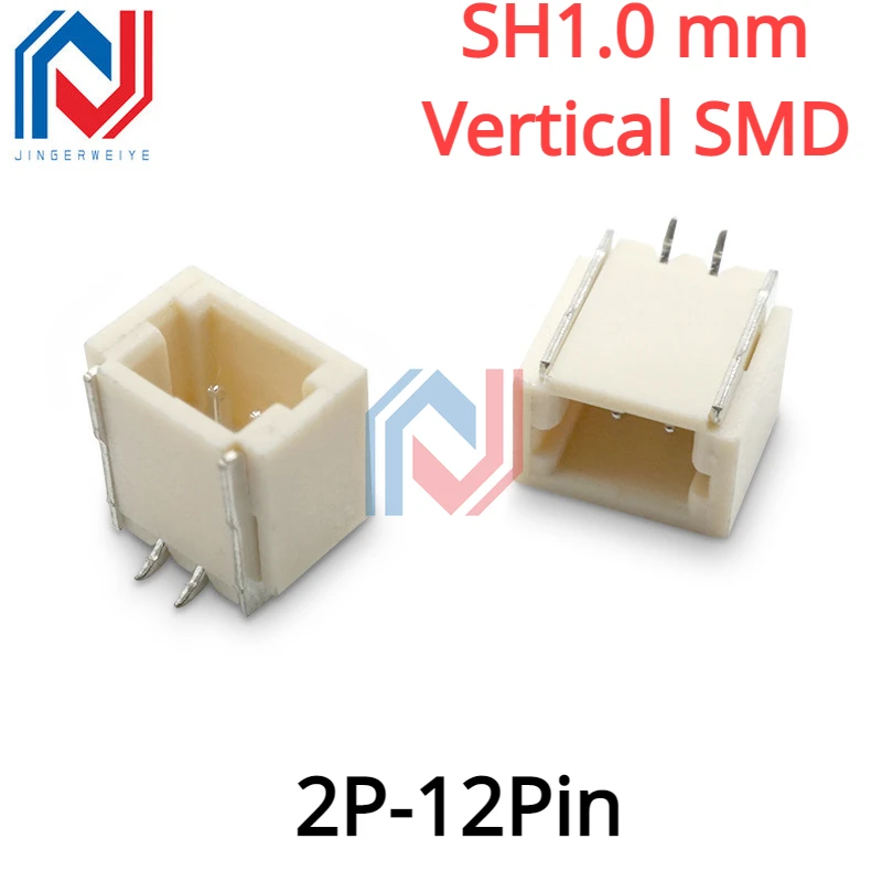 20Pcs/lot SH1.0 mm Vertical SMD 1.0mm Spacing Connector 2P/3P/4P/5P/6P/7P/8p-12p Vertical Sticker Socket Terminal connector
20Pcs/lot SH1.0 mm Vertical SMD 1.0mm Spacing Connector 2P/3P/4P/5P/6P/7P/8p-12p Vertical Sticker Socket Terminal connector