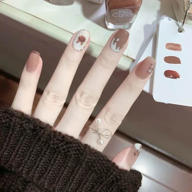 Matte False Nails Full Cover Wearable Black Artificial Nails With Jelly Glue With A Pattern Nail Tips For Girls Free Shipping
Matte False Nails Full Cover Wearable Black Artificial Nails With Jelly Glue With A Pattern Nail Tips For Girls Free Shipping
