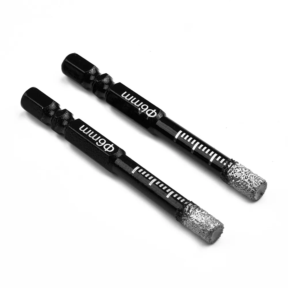2pcs 6mm Vaccum Brazed Diamond Dry Drill Bits Hole Saw For Marble Ceramic Tile For Stone Porcelain Tile Masonry Quick-fit Shank
2pcs 6mm Vaccum Brazed Diamond Dry Drill Bits Hole Saw For Marble Ceramic Tile For Stone Porcelain Tile Masonry Quick-fit Shank