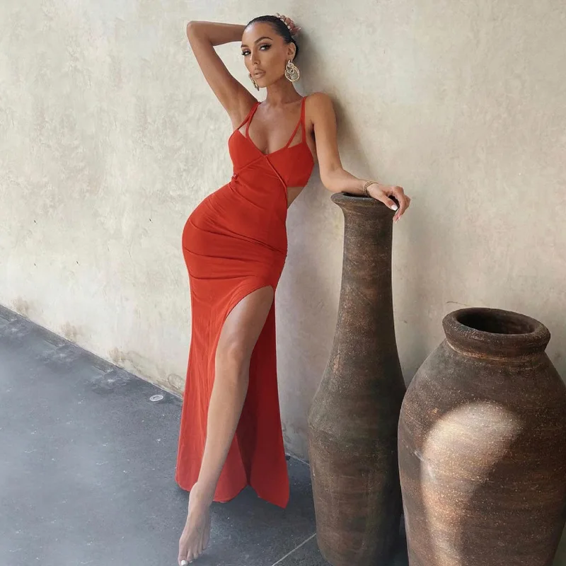 Wepbel Camis Dress Women Sleeveless Hollow Out Party Bodycon Dresses Spaghetti Strap Solid Color Sling High Slit Dress Vestidos
Wepbel Camis Dress Women Sleeveless Hollow Out Party Bodycon Dresses Spaghetti Strap Solid Color Sling High Slit Dress Vestidos