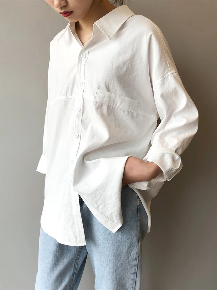 JMPRS Designed Women Shirt Vintage Loose Casual Button Up Long Sleeve Spring White Ladies Shirts Solid Color Turn Down OL Tops
JMPRS Designed Women Shirt Vintage Loose Casual Button Up Long Sleeve Spring White Ladies Shirts Solid Color Turn Down OL Tops