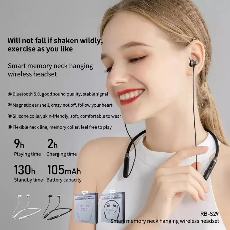 Спортивные Bluetooth-наушники REMAX S29, бинауральные Bluetooth-наушники-вкладыши для мобильного телефона
Спортивные Bluetooth-наушники REMAX S29, бинауральные Bluetooth-наушники-вкладыши для мобильного телефона