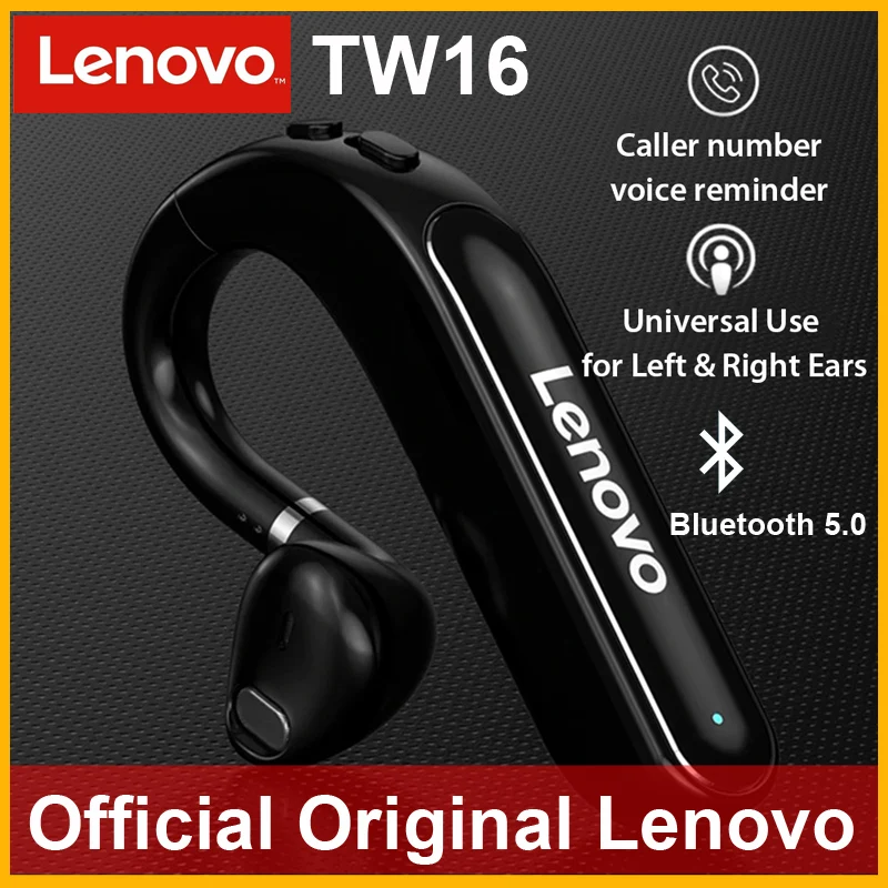 Оригинальные наушники Lenovo TW16 с ушным крючком, Bluetooth наушники, гарнитура, беспроводные наушники IPX5, водонепроницаемая гарнитура с микрофоном
Оригинальные наушники Lenovo TW16 с ушным крючком, Bluetooth наушники, гарнитура, беспроводные наушники IPX5, водонепроницаемая гарнитура с микрофоном