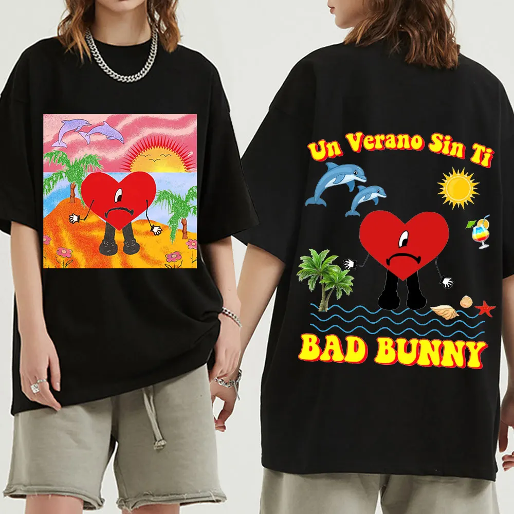 Bad Bunny UN VERANO SIN TI Graphics T Shirt Unisex Hip Hop T Shirts Music Album Double Sided Print Short Sleeve Tees Oversized
Bad Bunny UN VERANO SIN TI Graphics T Shirt Unisex Hip Hop T Shirts Music Album Double Sided Print Short Sleeve Tees Oversized