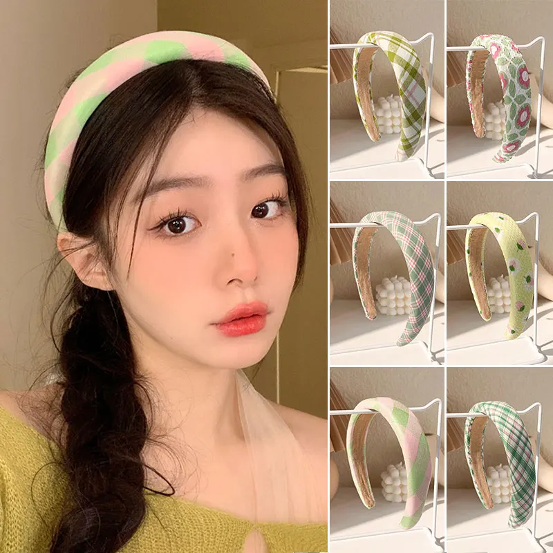 Fashion Pastoral Padded Headbands Plaid Print Women Wide Bezel Hairbands Thick Hair Hoop Non-Slip Hairband Hair Accessories
Fashion Pastoral Padded Headbands Plaid Print Women Wide Bezel Hairbands Thick Hair Hoop Non-Slip Hairband Hair Accessories