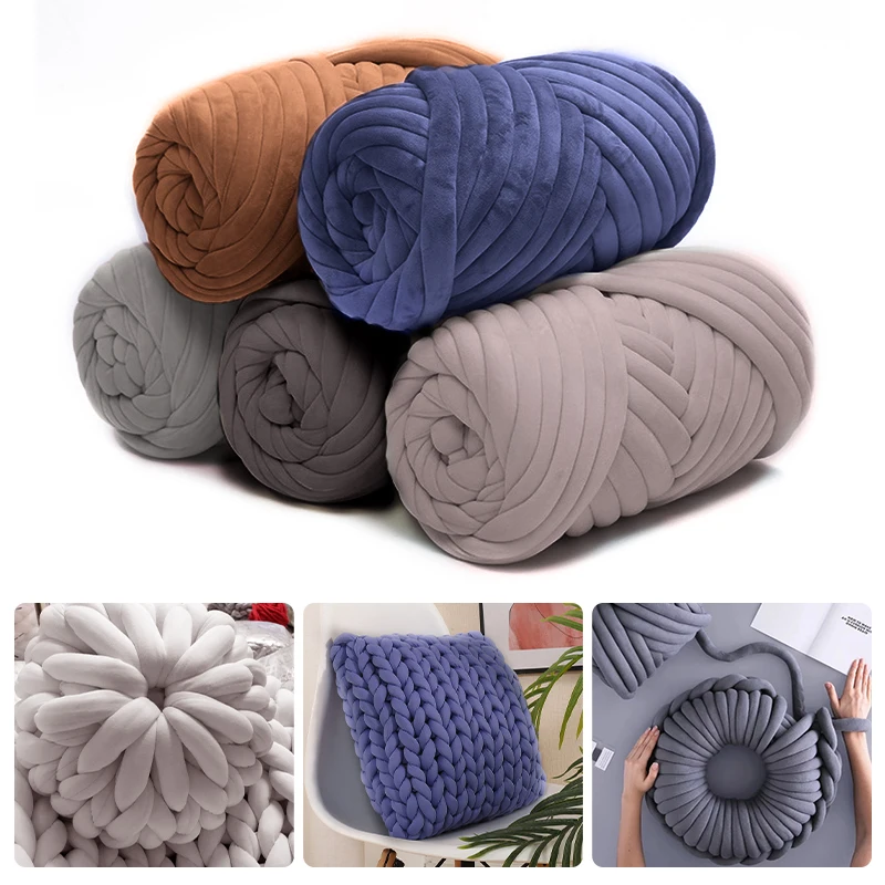 1KG Hand Knitting Woven Thread Basket Blanket Carpets Giant Yarn Velvet Thick Super Bulky Chunky Yarn DIY Arm Hand-knit Blanket
1KG Hand Knitting Woven Thread Basket Blanket Carpets Giant Yarn Velvet Thick Super Bulky Chunky Yarn DIY Arm Hand-knit Blanket