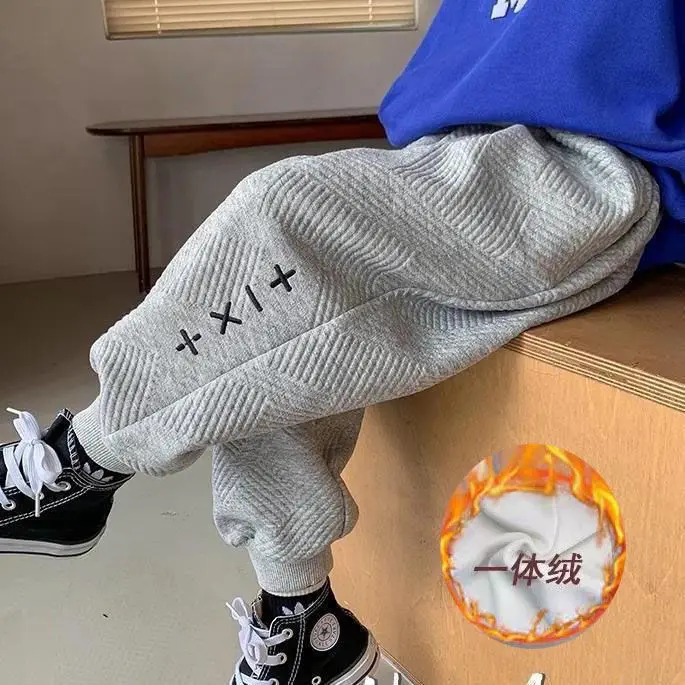 Children's Pants Autumn Winter Boys Cotton Pants Solid Casual Sport Jogging Sweatpants Kids Loose Plush Thicken Sport Pants
Children's Pants Autumn Winter Boys Cotton Pants Solid Casual Sport Jogging Sweatpants Kids Loose Plush Thicken Sport Pants