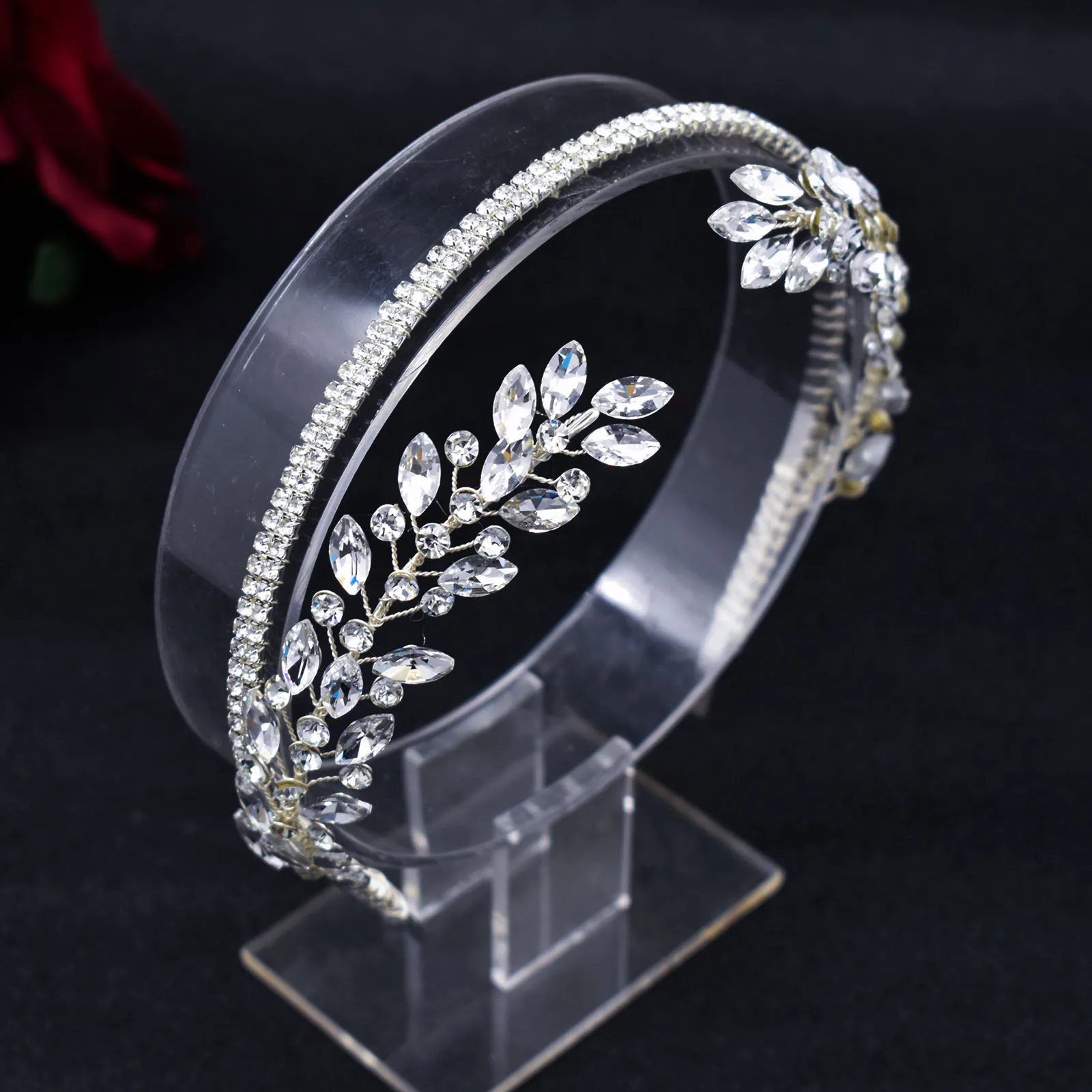 

DZ056 Bridal Headband Shiny Rhinestone Headpiece Woman Headdress Princess Tiara Diamond Baroque Headbands Fashion Hair Jewelry