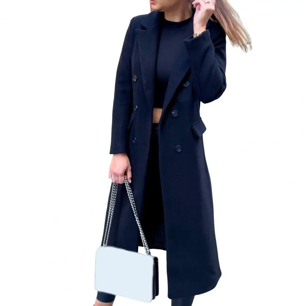 Women Winter Coat Thick Solid Color Pocket Elegant Double-breasted Keep Warm Casual Cardigan Winter Overcoat for Shopping
Women Winter Coat Thick Solid Color Pocket Elegant Double-breasted Keep Warm Casual Cardigan Winter Overcoat for Shopping