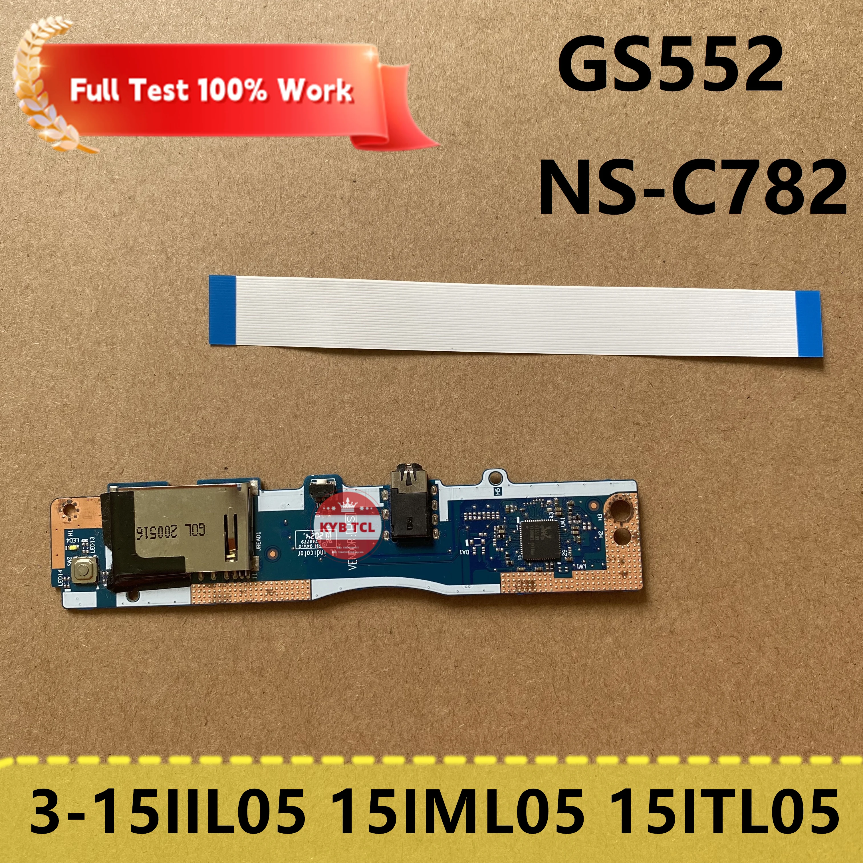 For Lenovo Ideapad 3 15IIL05 3-15IML05 3-15ITL05 Laptop Power Button Board Switch Card Reader Audio IO + Cable GS552 NS-C782
For Lenovo Ideapad 3 15IIL05 3-15IML05 3-15ITL05 Laptop Power Button Board Switch Card Reader Audio IO + Cable GS552 NS-C782