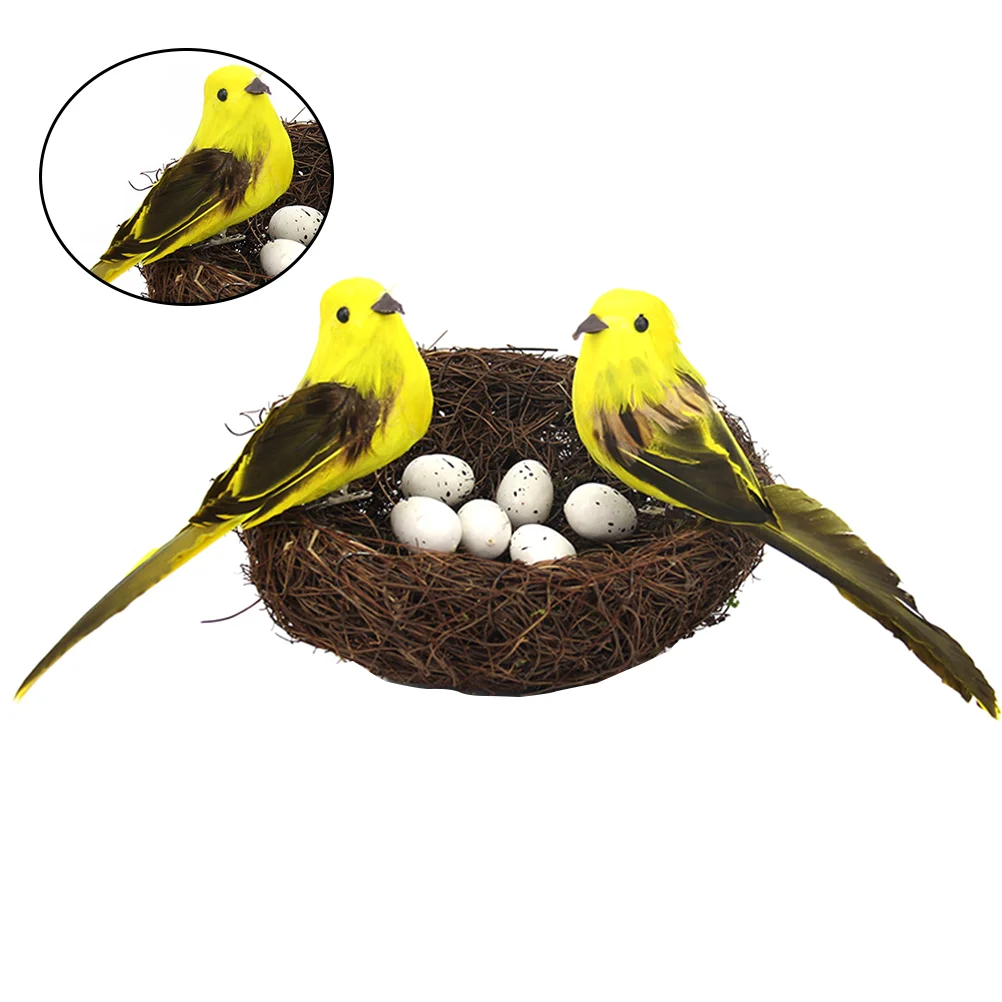 9PCS Artificial Bird Birds with Bird Eggs Craft for Home Decor Garden Ornaments Wedding Party Christmas Photography Prop
9PCS Artificial Bird Birds with Bird Eggs Craft for Home Decor Garden Ornaments Wedding Party Christmas Photography Prop