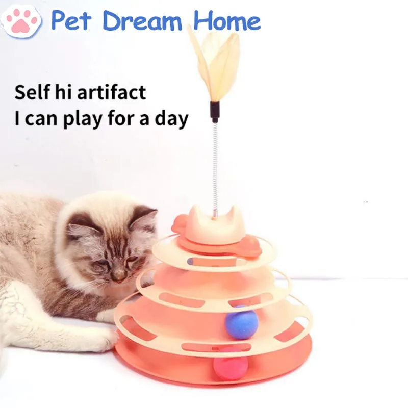 New 4-layer Rotatable Track Amusement Plate Cat Toy with Amusing Cat Stick Cat Intelligence Interactive Training Toy with Balls
New 4-layer Rotatable Track Amusement Plate Cat Toy with Amusing Cat Stick Cat Intelligence Interactive Training Toy with Balls