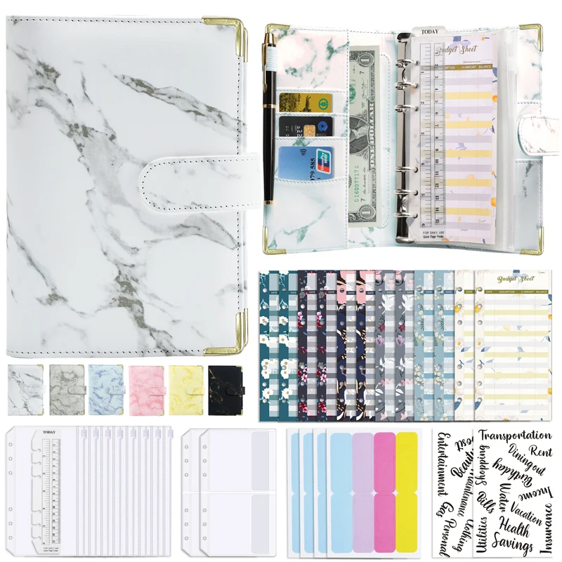 A6 Marble Style Agenda Notebook Creative Loose-Leaf Weekly Monthly Budget Planner Colored Binder Diary Book Bill Organizer New
A6 Marble Style Agenda Notebook Creative Loose-Leaf Weekly Monthly Budget Planner Colored Binder Diary Book Bill Organizer New