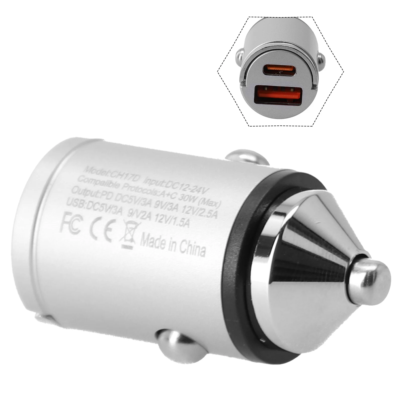 Адаптер быстрой зарядки для автомобиля с двумя USB-портами, интеллектуальный шунт, материал из алюминиевого сплава, высокое качество, выход 36 Вт, широкая совместимость
Адаптер быстрой зарядки для автомобиля с двумя USB-портами, интеллектуальный шунт, материал из алюминиевого сплава, высокое качество, выход 36 Вт, широкая совместимость