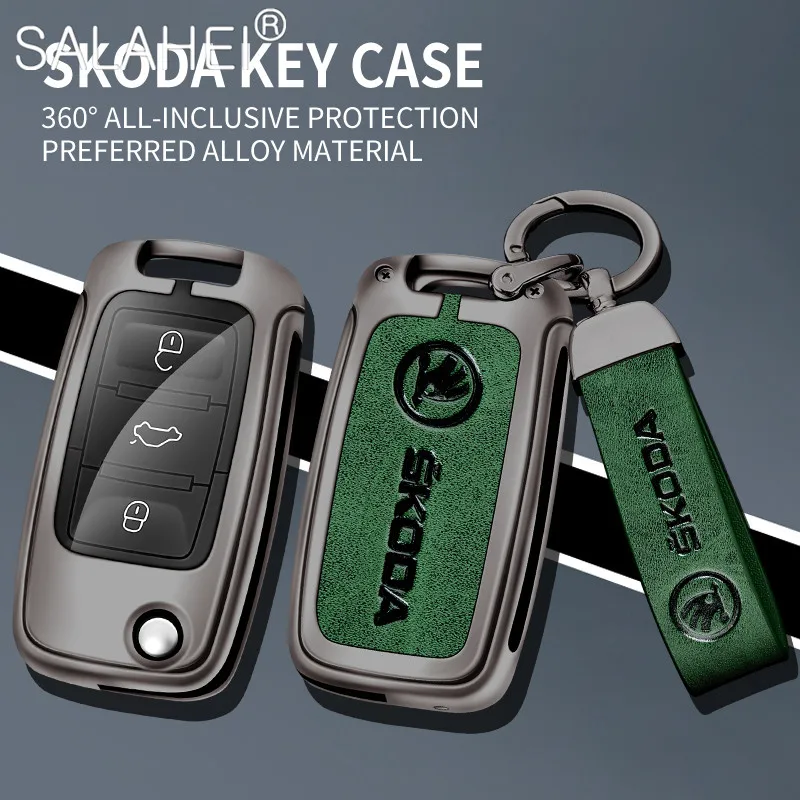 Metal+Leather Car Key Case Cover Holder Bag Protection Fob For Skoda Octavia A5 A7 Superb Kodiaq Fabia Auto Keychain Accessories
Metal+Leather Car Key Case Cover Holder Bag Protection Fob For Skoda Octavia A5 A7 Superb Kodiaq Fabia Auto Keychain Accessories