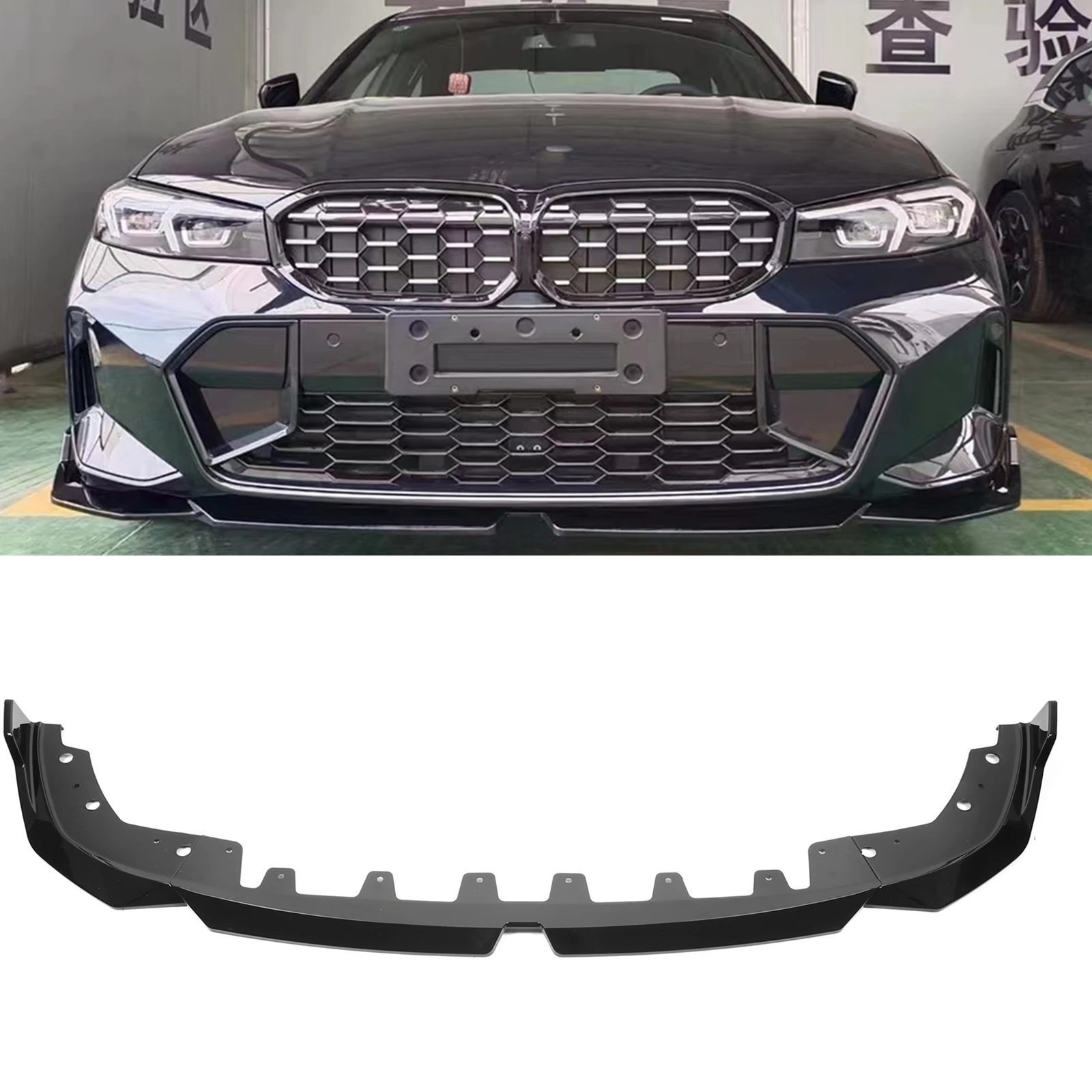 Glossy Black Car Front Bumper Spoiler Lip Lower Splitter Blade Protector Cover Guard For BMW 3 Series 330i G20 2022-2023
Glossy Black Car Front Bumper Spoiler Lip Lower Splitter Blade Protector Cover Guard For BMW 3 Series 330i G20 2022-2023