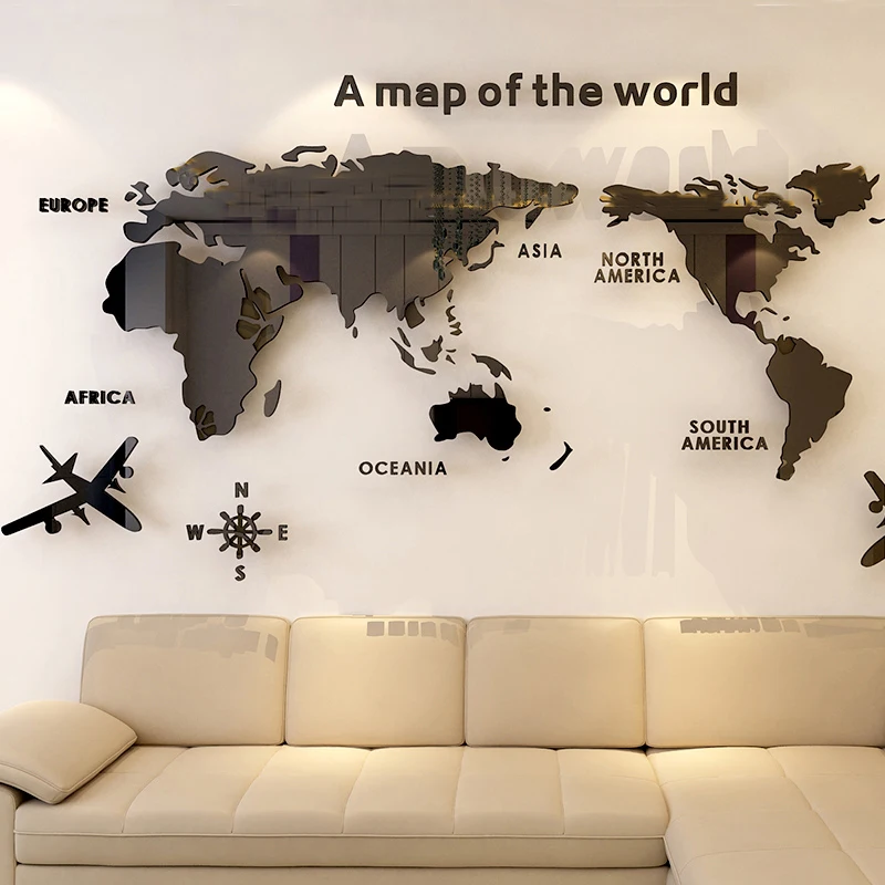 World Map 3D Wall Stickers Acrylic Crystal Mirror Decals DIY Bedroom Living Room Decoration Home Office Mural Large Wallpaper
World Map 3D Wall Stickers Acrylic Crystal Mirror Decals DIY Bedroom Living Room Decoration Home Office Mural Large Wallpaper