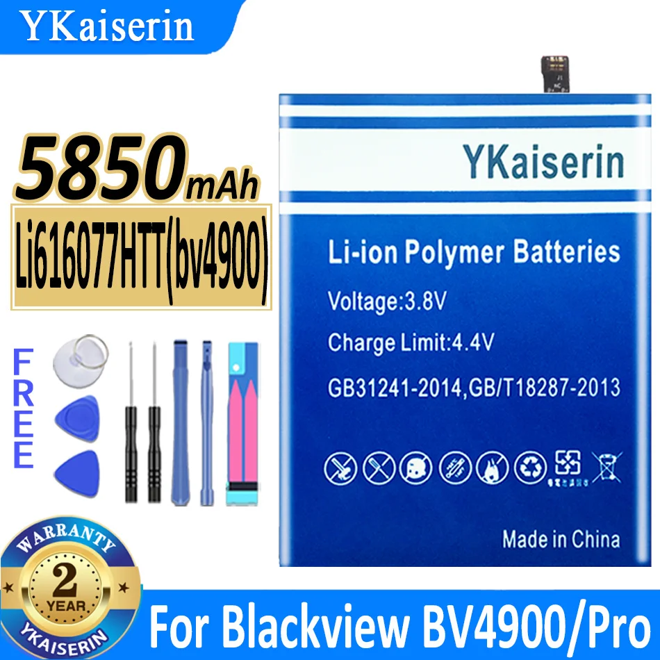 Запасной аккумулятор ykaisсеребрин Li616077HTT (bv4900) 5850 мАч для Blackview BV4900/BV4900 Pro BV4900Pro, аккумулятор, Бесплатные инструменты
Запасной аккумулятор ykaisсеребрин Li616077HTT (bv4900) 5850 мАч для Blackview BV4900/BV4900 Pro BV4900Pro, аккумулятор, Бесплатные инструменты