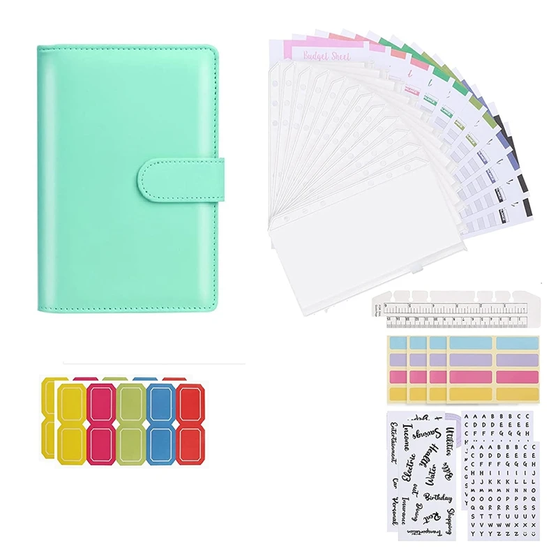 A6 PU Leather Notebook Binder Budget Planning Notepad 6 Ring Binder Cover A6 Binder for Money Saving Envelopes
A6 PU Leather Notebook Binder Budget Planning Notepad 6 Ring Binder Cover A6 Binder for Money Saving Envelopes