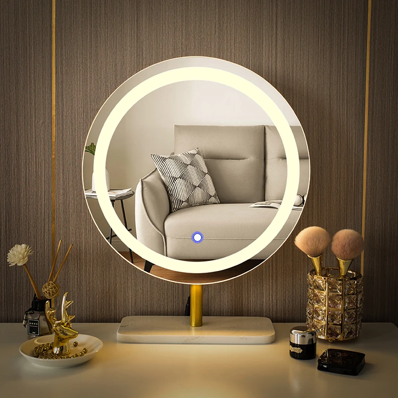 Modern Minimalist Makeup Mirror Touch Screen Control Rotating Desktop Fill Light Marble Base Luxury Bedroom room decoration HY
Modern Minimalist Makeup Mirror Touch Screen Control Rotating Desktop Fill Light Marble Base Luxury Bedroom room decoration HY