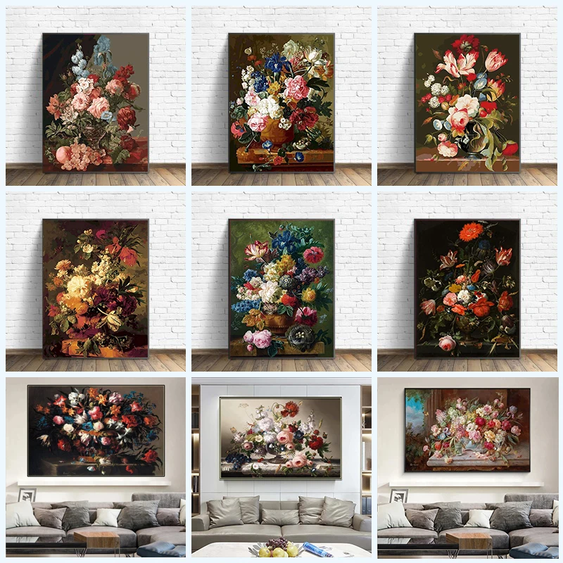 Nordic Classical Flowers Vintage Poster Canvas Paintings and Prints Still Life Flowers In Vase Wall Art Picture for Home Decor
Nordic Classical Flowers Vintage Poster Canvas Paintings and Prints Still Life Flowers In Vase Wall Art Picture for Home Decor