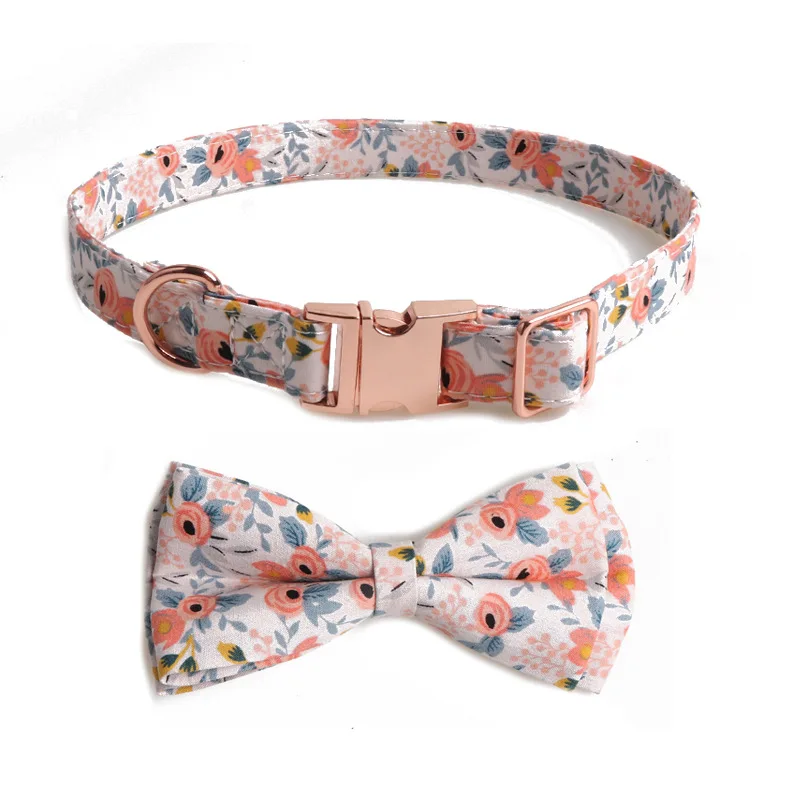 Cloth Floral Dog Collar Floral Printed Dog Small Medium Large Bow Collars Adjustable Puppy Collar Leash Suitable All Dog Types
Cloth Floral Dog Collar Floral Printed Dog Small Medium Large Bow Collars Adjustable Puppy Collar Leash Suitable All Dog Types