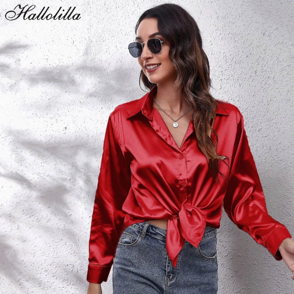 Satin Blouse Shirt Silk Tops Elegant Long Sleeve Loose Womens Blouses Camisas De Mujer Spring Autumn Streetwear Women Clothes
Satin Blouse Shirt Silk Tops Elegant Long Sleeve Loose Womens Blouses Camisas De Mujer Spring Autumn Streetwear Women Clothes