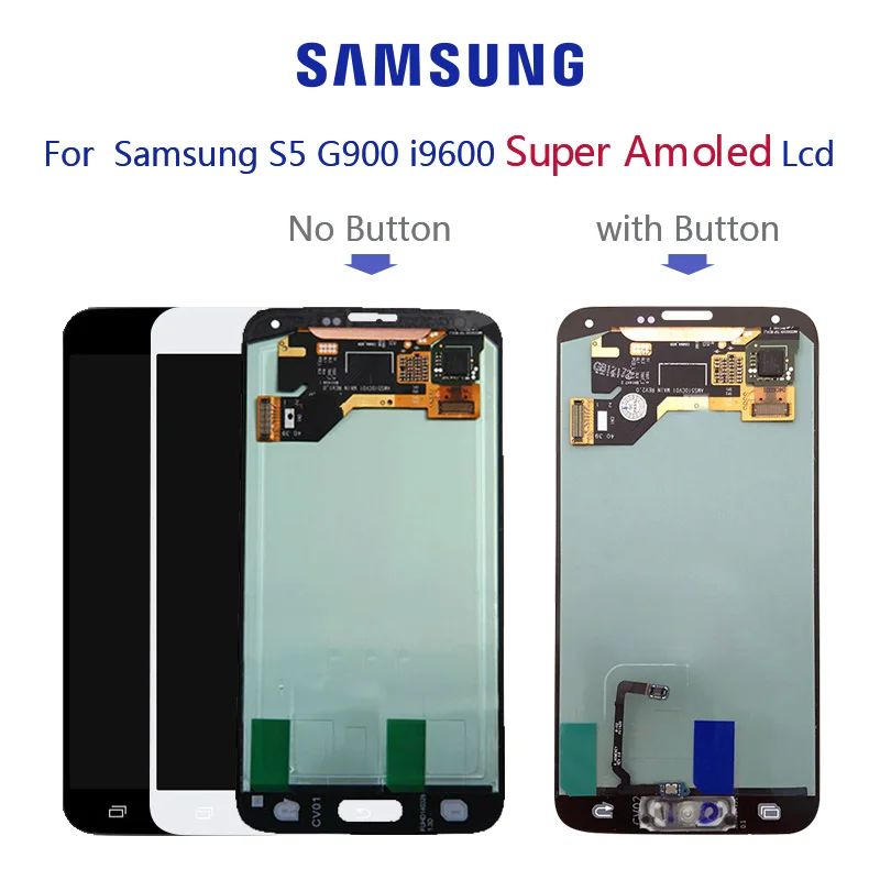 Original Super AMOLED For SAMSUNG Galaxy S5 G900F G900H LCD display Touch Screen Digitizer Assembly with Adhesive
Original Super AMOLED For SAMSUNG Galaxy S5 G900F G900H LCD display Touch Screen Digitizer Assembly with Adhesive