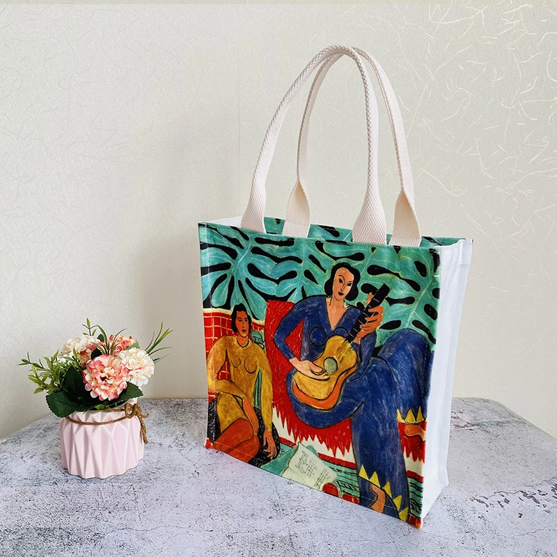 Custom Abstract Painting Art Handbag Women Personalized Tote Quality Fabric Shoulder Bag Ladies Reusable Shopping Beach Bag
Custom Abstract Painting Art Handbag Women Personalized Tote Quality Fabric Shoulder Bag Ladies Reusable Shopping Beach Bag