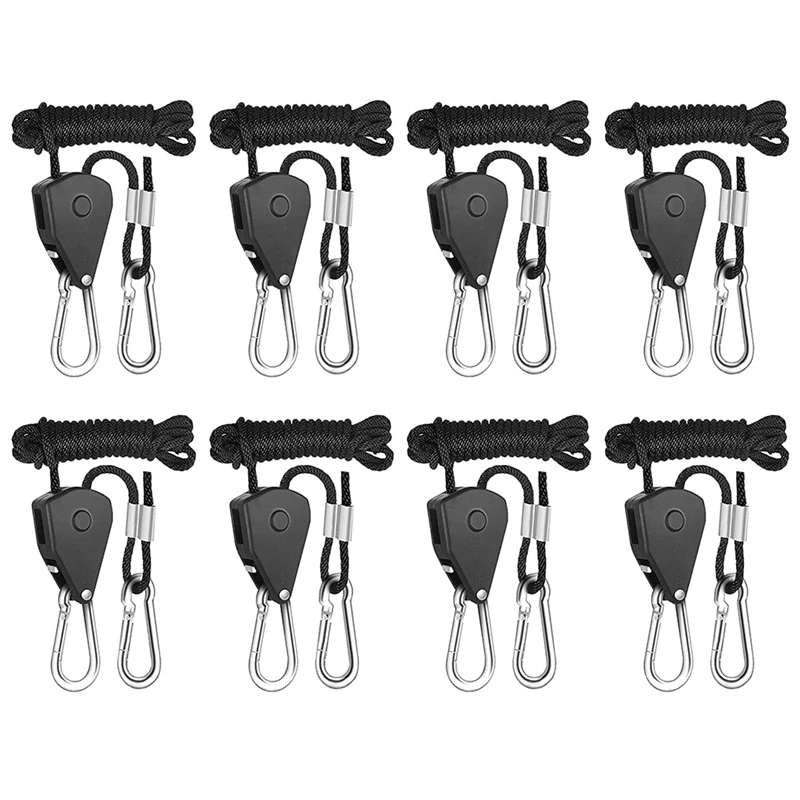 1/8 Inch Adjustable Grow Light Hangers Nylon Lifting Rope 8Pcs 2.4M Long Heavy Duty Rope Ratchet For Grow Tent & Gardening
1/8 Inch Adjustable Grow Light Hangers Nylon Lifting Rope 8Pcs 2.4M Long Heavy Duty Rope Ratchet For Grow Tent & Gardening