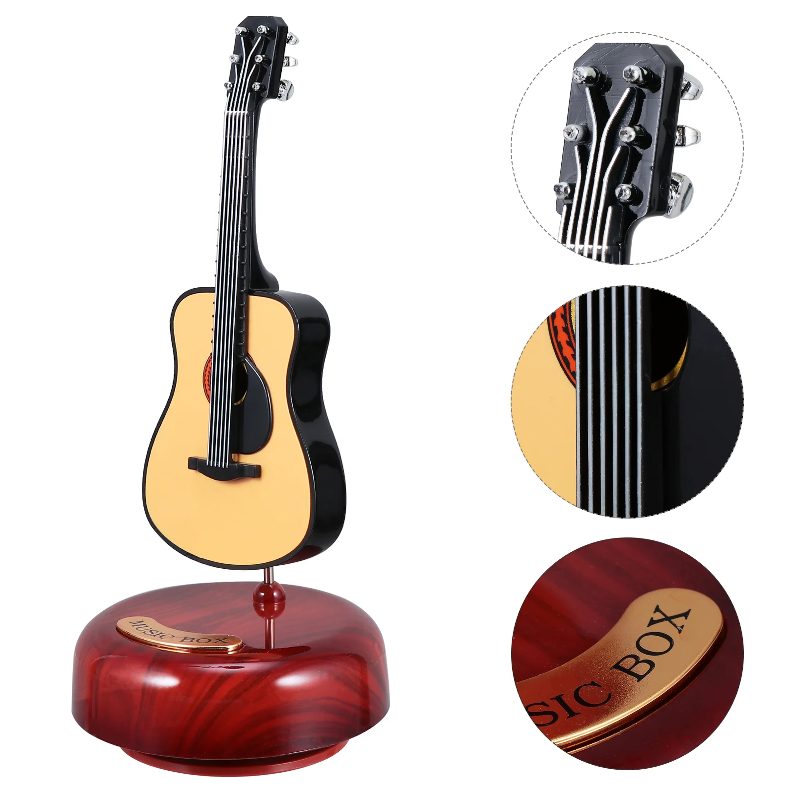Boxmusical Guitar Miniature Toy Rotatable Vintage Girl Instrument Cartoon Baby Present Gifts Kids Birthday Roundviolin Rotating
Boxmusical Guitar Miniature Toy Rotatable Vintage Girl Instrument Cartoon Baby Present Gifts Kids Birthday Roundviolin Rotating