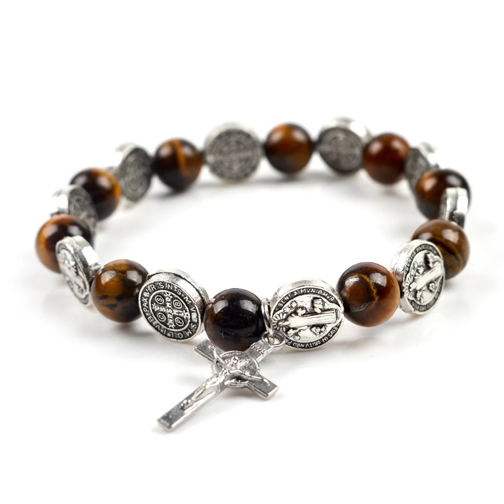 Good Luck Tiger Eye Bead Bracelet Christian Jesus Religion Zinc Alloy Jewelry Bracelets for Women Men's Bracelet Luxury Designer
Good Luck Tiger Eye Bead Bracelet Christian Jesus Religion Zinc Alloy Jewelry Bracelets for Women Men's Bracelet Luxury Designer