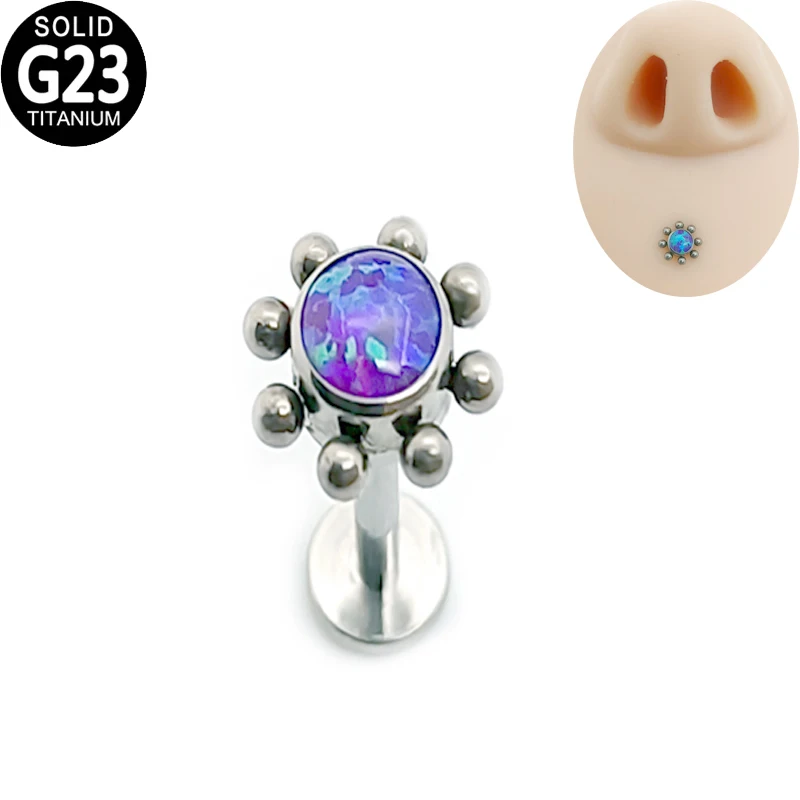 G23 Titanium Lip Ring Helix Piercing Beaded Ball Edge Opal Internal Thread Cartilage Tragus Earring Labret Lip Studs Jewelry
G23 Titanium Lip Ring Helix Piercing Beaded Ball Edge Opal Internal Thread Cartilage Tragus Earring Labret Lip Studs Jewelry